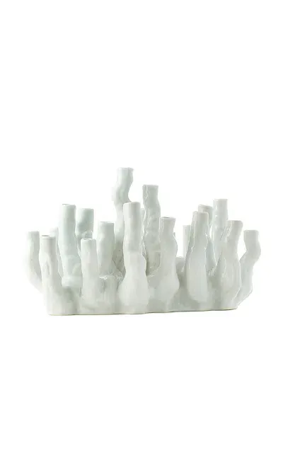 Polspotten Coral Reef Porcelain Vase In White