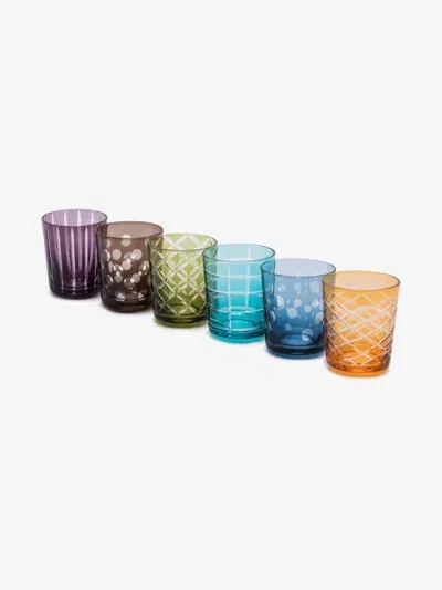 Polspotten Multicolour Glass Set In Grün