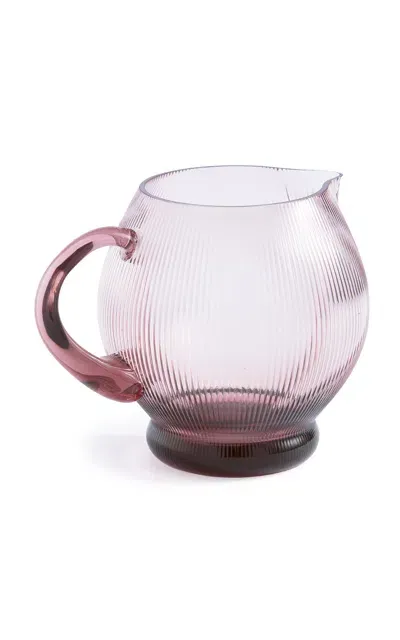 Polspotten Pum Glass Pitcher In Light Pink