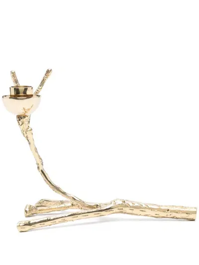 Polspotten Xs Twiggy Candle Holder (14cm X 18cm) In Gold