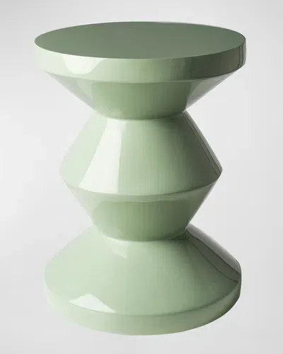 Polspotten Zig Zag Stool In Olive