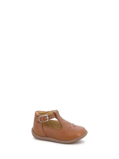 Pom D'api Kids' Leather Stand-up Sandals In Brown