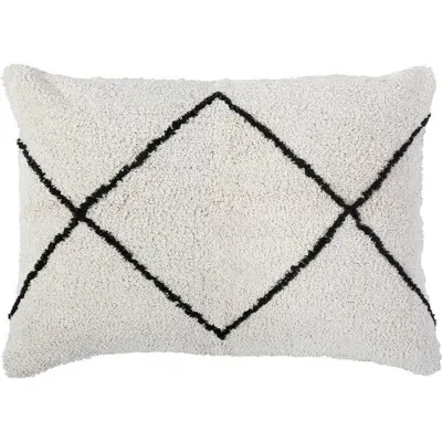 Pom Pom At Home Big Geo Pattern Plush Accent Pillow In Gray