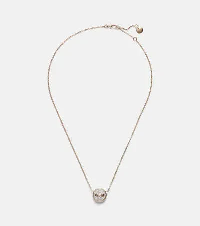 Pomellato Pom Pom Dot 18kt Rose Gold Pendant Necklace With Mother-of-pearl And Diamonds