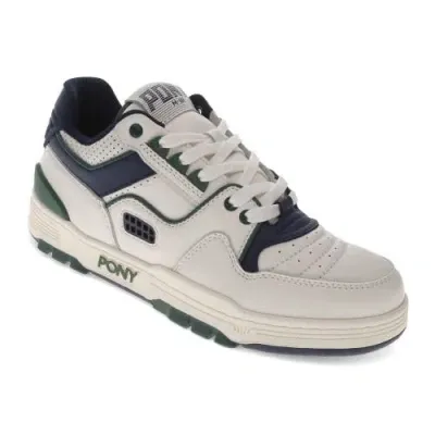 Pony M100 Low Archive Sneakers In Snow White/navy/green