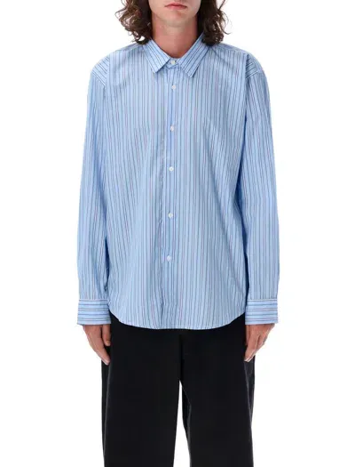 Pop Trading Company Pop Trading Company Stripes Shirt In Lightblue