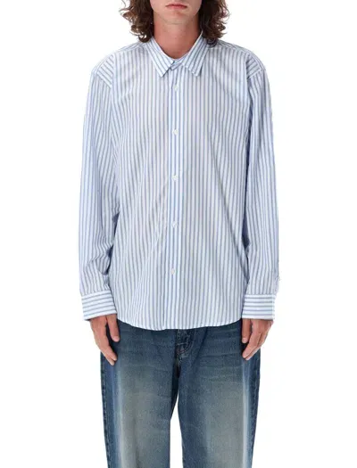 Pop Trading Company Pop Trading Company Stripes Shirt In Lightblue