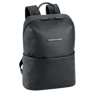 Porsche Design Leather Porsche Pelletteria Mod. Osu01622-001 In Black