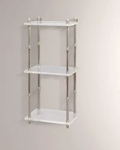 Port 68 Carmel Lucite Shelf In Nickel