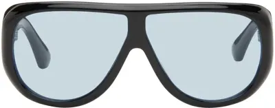 Port Tanger Black Gambia Sunglasses In Black/blue