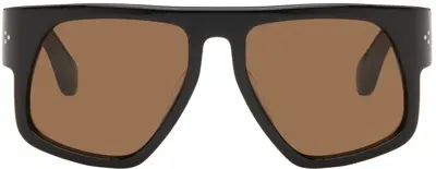 Port Tanger Black Luna Sunglasses In Black/tobacco