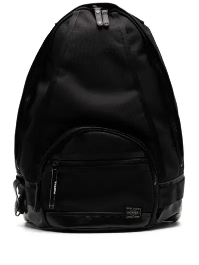 Porter-yoshida & Co Logo-patch Backpack In Black