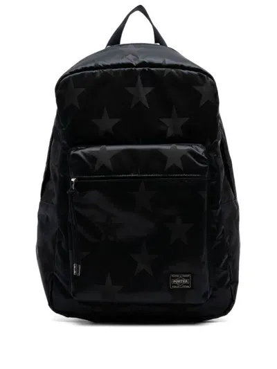 Porter-yoshida & Co Logo-patch Backpack In Blue