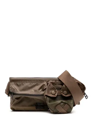 Porter-yoshida & Co Logo-patch Belt Bag In Brown