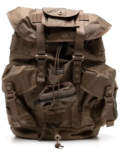 Porter-yoshida & Co Multi-pockets Backpack In Brown