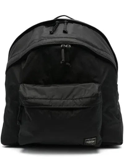 Porter Yoshida Logo Patch Ripstop Backpack In Gold