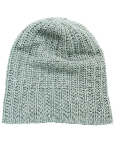 Portolano All Over Hatchi Stitch Cashmere Slouchy Hat In Grey