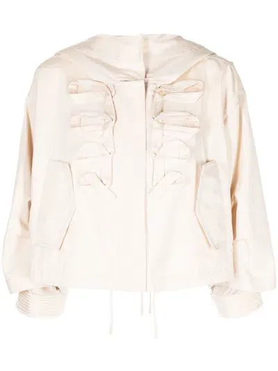 Ports 1961 Cropped-jacke Mit Kapuze In Neutrals