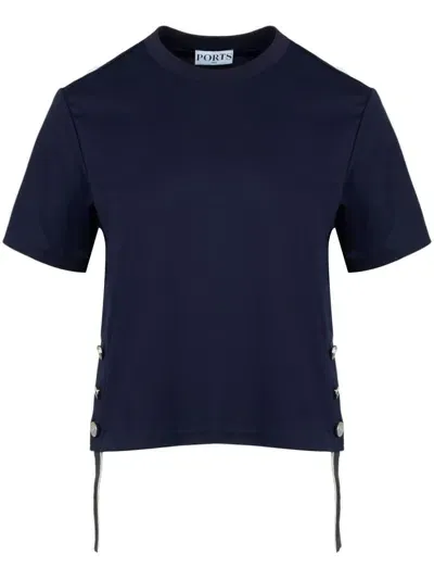 Ports 1961 Comfort Cotton T-shirt In Blue