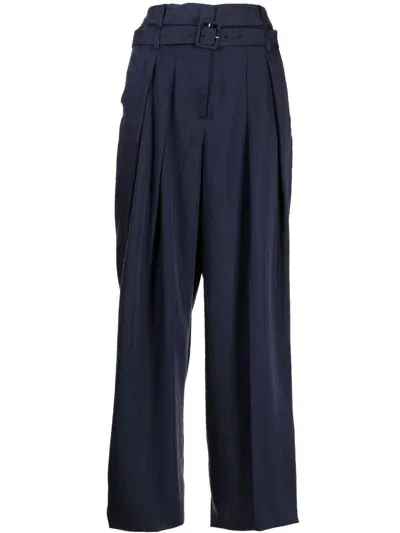 Ports 1961 Hose Mit Bundfalten In Blue