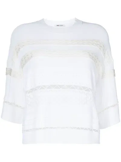 Ports 1961 Embroidered Cotton T-shirt In White