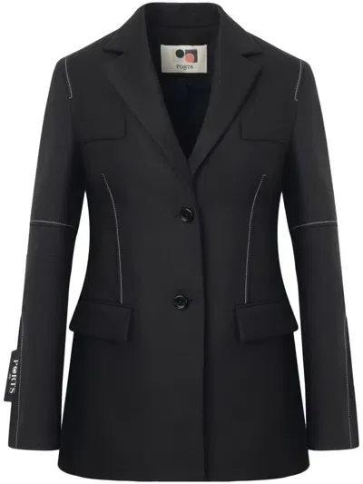 Ports 1961 Single-breasted Blazer In Schwarz