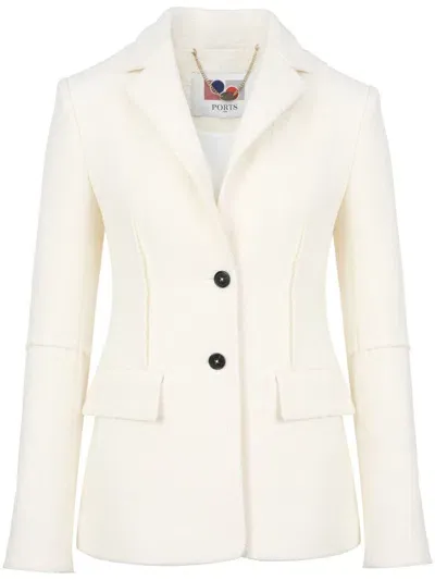 Ports 1961 Single-breasted Blazer In White