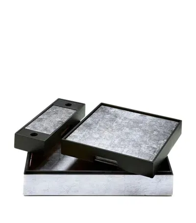 Posh Trading Company Silver Leaf Matbox In Multi