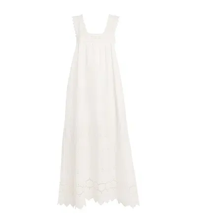 Posse Cotton Amelia Midi Dress In White