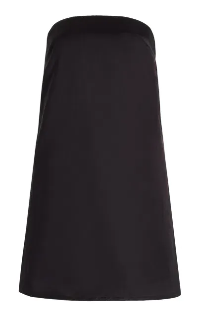 Posse Exclusive Haley Crepe Strapless Mini Dress In Black