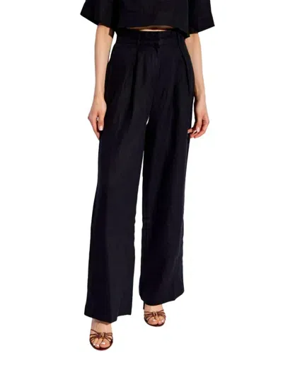 Posse Presley Linen Trousers In Black