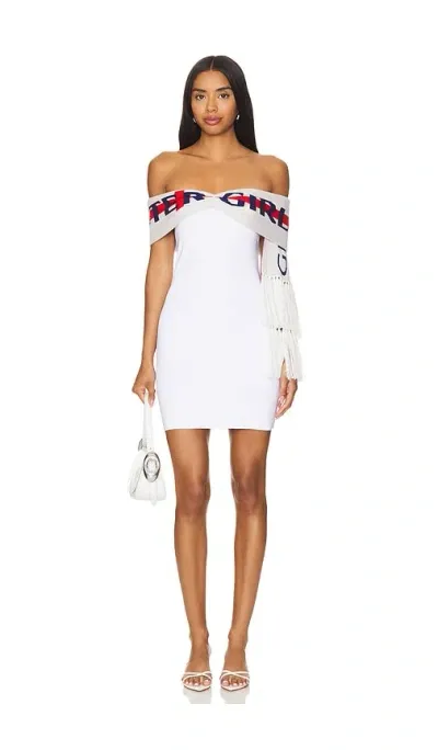 Poster Girl Coach Mini Dress In White