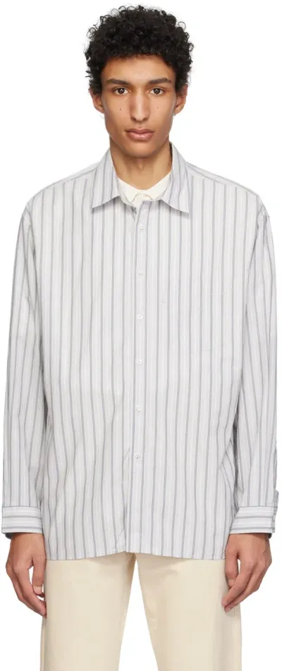 Pottery Blue Comfort Shirt In Bt Blue Stripe