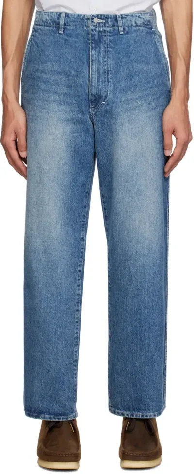 Pottery Blue One Washed Jeans In Mb Mid Blue