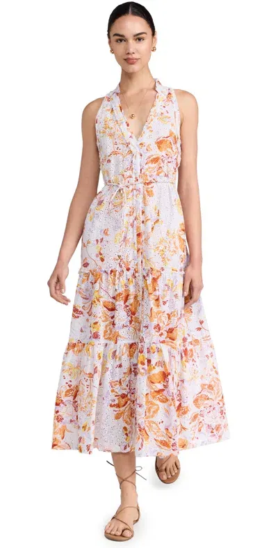 Poupette St Barth Nana Maxi Dress Orange Nemesia