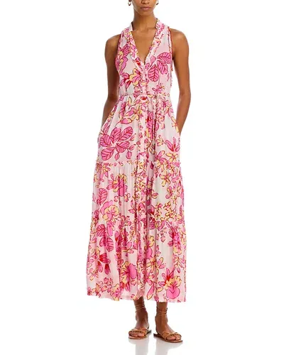 Poupette St Barth Sasha Maxi Dress In Pink Macro Sweet