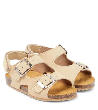 Pèpè Kids' Suede Sandals In Gold