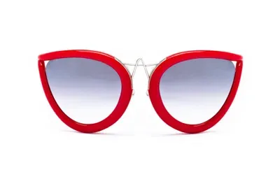 Pq Eyewear By Ron Arad Sunglasses In Red, Silver