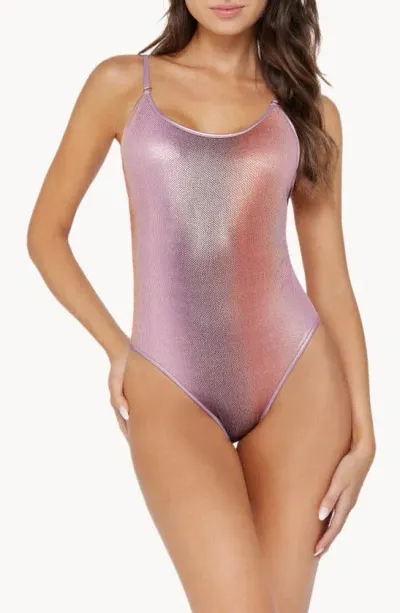 Pq Swim Scoop-neck One-piece Swimsuit In Purple