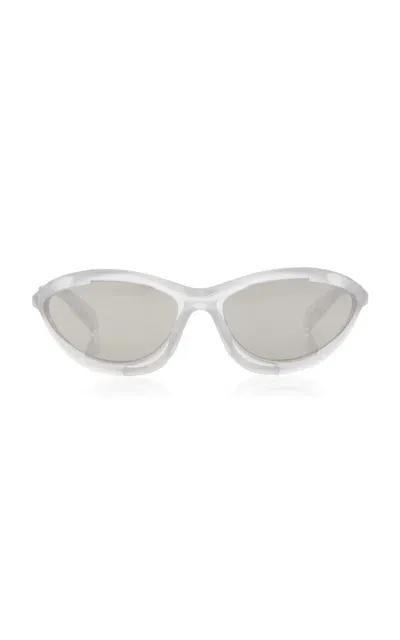 Prada Acetate Sunglasses In Silver