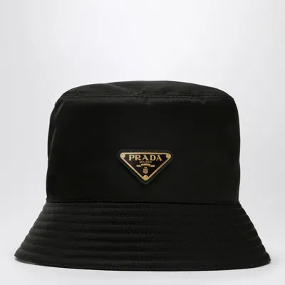 Prada Black Re-nylon Bucket Hat