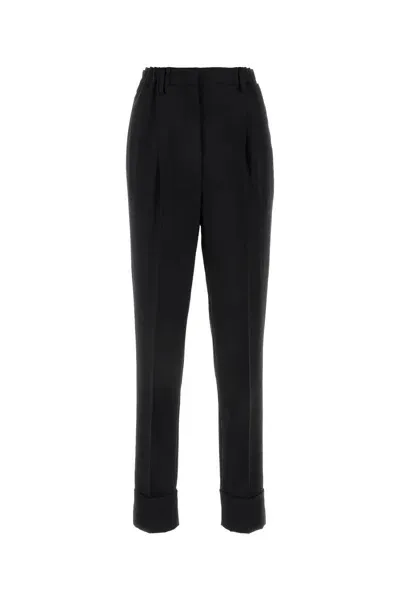 Prada Black Wool Blend Pant