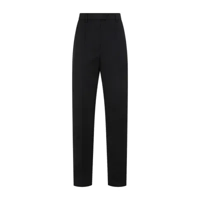 Prada Black Wool Pant In Blue