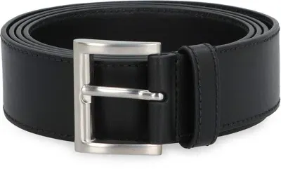 Prada Bottega Veneta Square Buckle Belt In Black