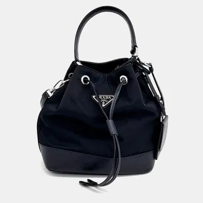 Pre-owned Prada Bucket Tote And Shoulder Bag In Black