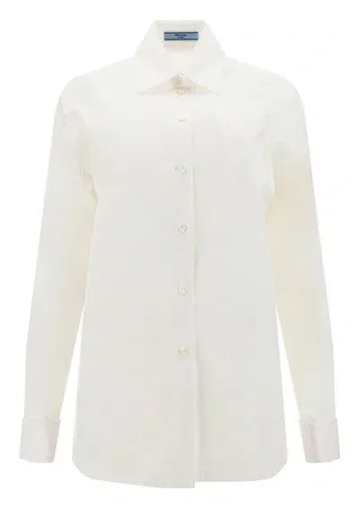 Prada Button In White