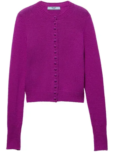 Prada Cashmere Cardigan In F0233 Azalea