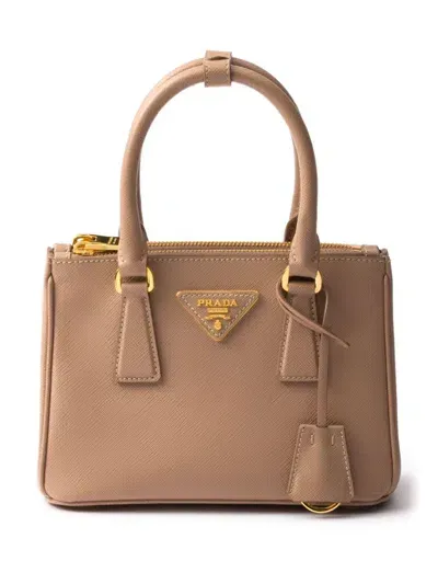 Prada Galleria Mini Bag In Neutrals