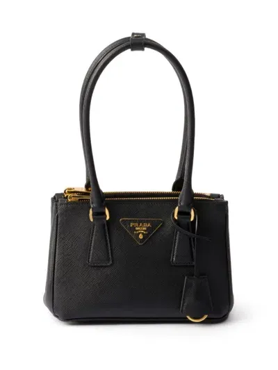 Prada Galleria Saffiano Leather Mini-bag In Black