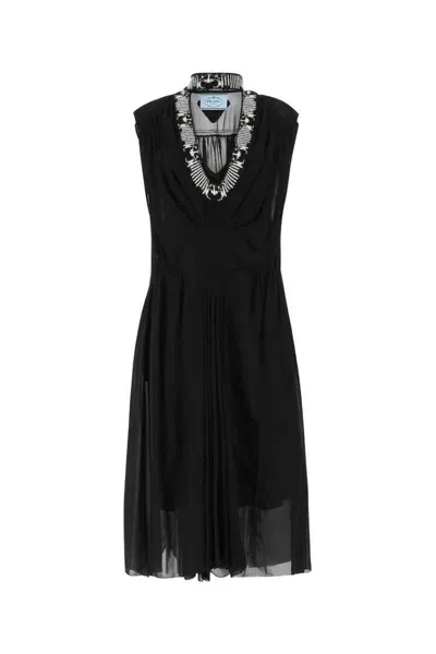 Prada Long Dresses. In Black